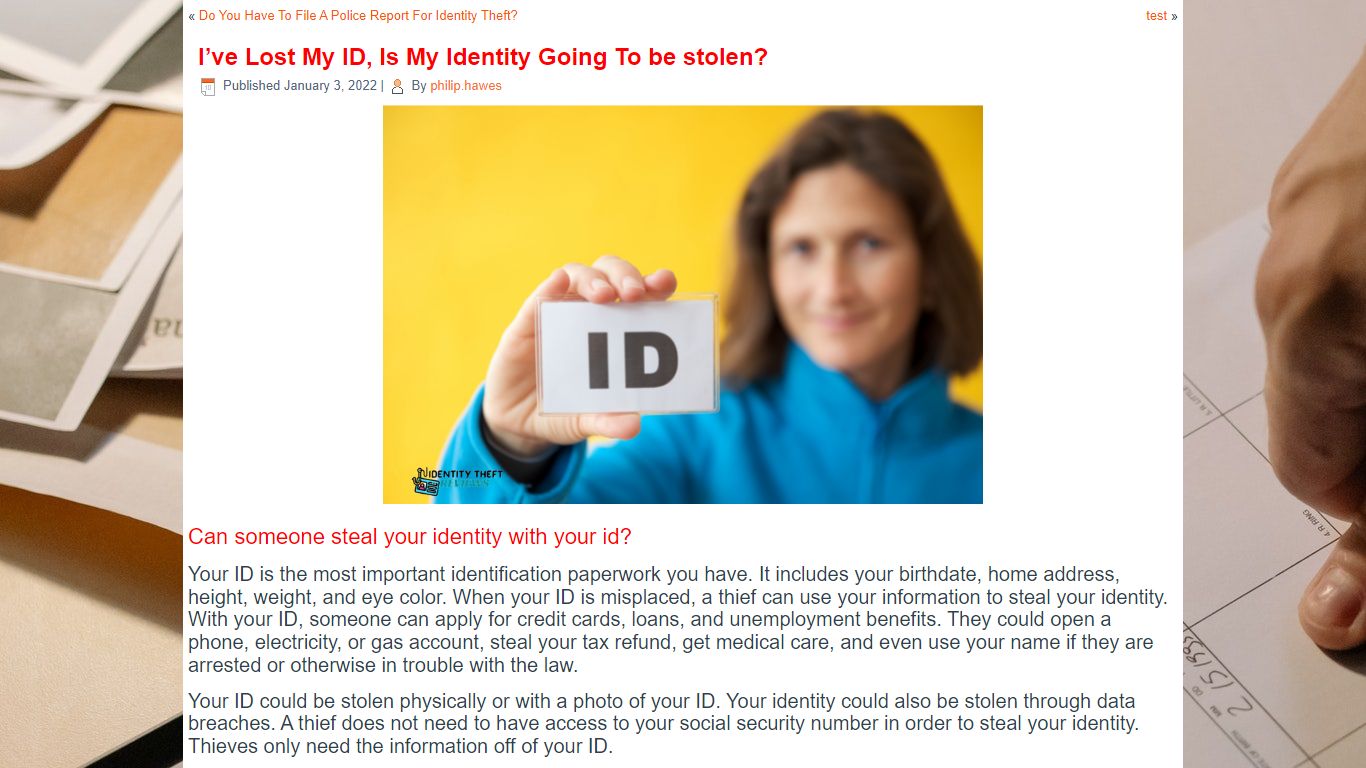 I’ve Lost My ID, Is My Identity Going To be stolen?